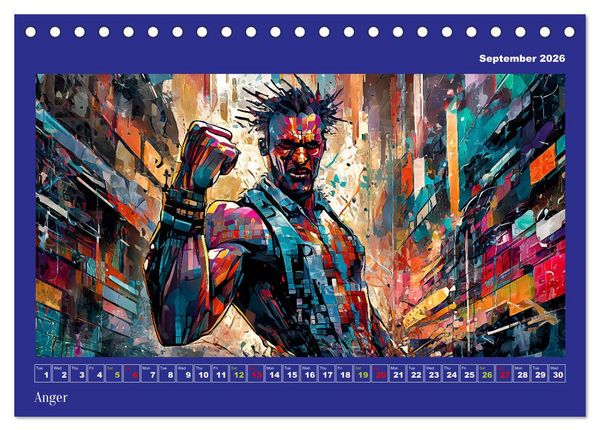 Produktbild: Pixelated Passions (Desk Calendar 2026 DIN A5 landscape), CALVENDO 12 Month DeskCalendar