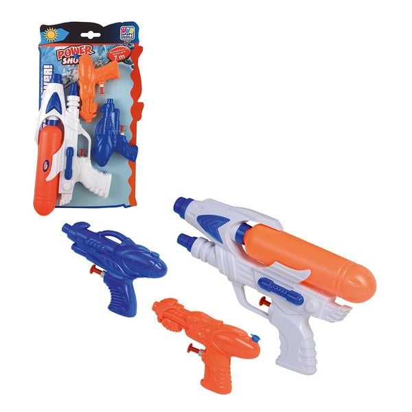 Wasserpistolen Set weiß/orange/blau 3 Teile