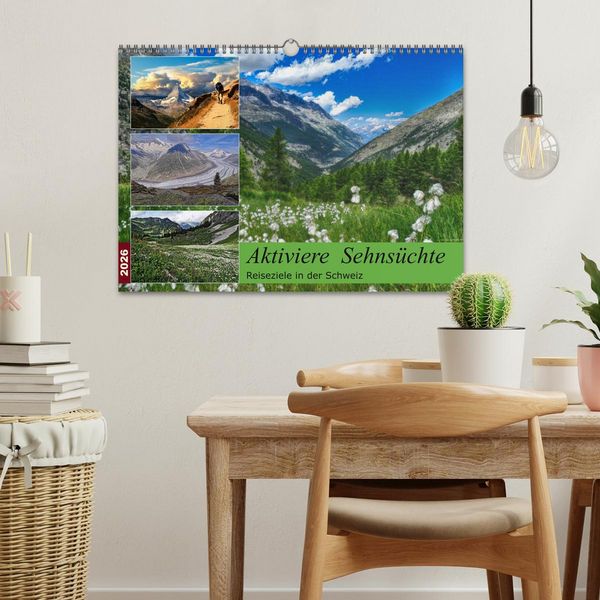 Produktbild: Aktiviere Sehns&uuml;chte Reiseziele in der Schweiz (Wandkalender 2026 DIN A3 quer), CALVENDO Monatskalender