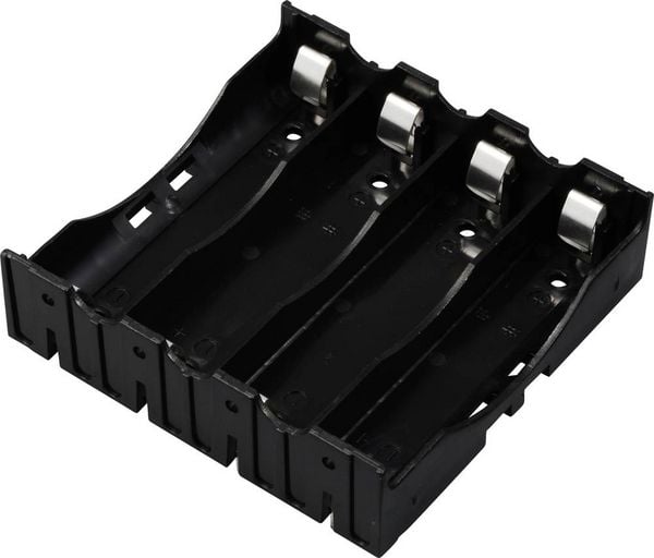 Produktbild: TRU COMPONENTS TC-13220720 Batteriehalter 4x 18650 Kontaktpole (L x B x H) 78 x 79 x 21mm