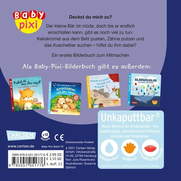 Produktbild: Baby Pixi (unkaputtbar) 75: Deckst du mich zu?