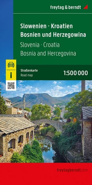 Produktbild: Slowenien - Kroatien - Bosnien und Herzegowina, Straßenkarte 1:500.000, freytag & berndt