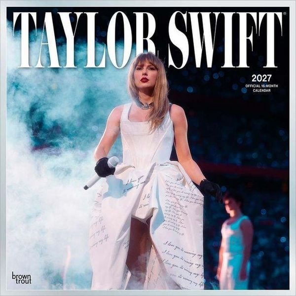 Taylor Swift Official 2027 12 X 24 Inch (Hanging) Monthly Square Wall Calendar Plastic-Free