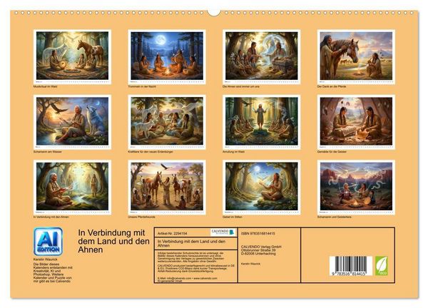 Produktbild: In Verbindung mit dem Land und den Ahnen (hochwertiger Premium Wandkalender 2027 DIN A2 quer), Kunstdruck in Hochglanz