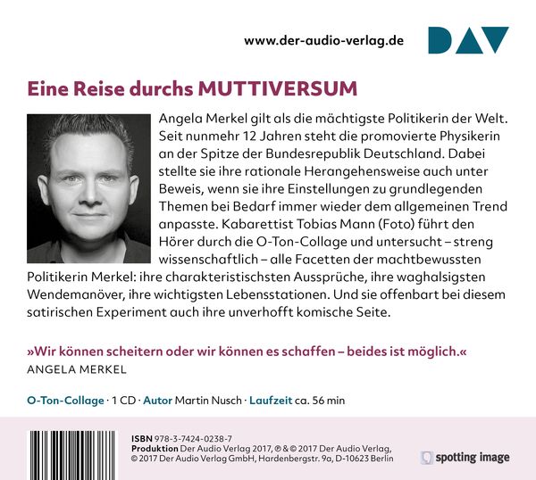 Produktbild: Das Merkel-Experiment. Die lustigsten O-T&ouml;ne von Angela Merkel