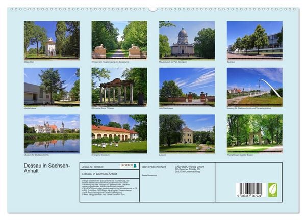 Produktbild: Dessau in Sachsen-Anhalt (hochwertiger Premium Wandkalender 2026 DIN A2 quer), Kunstdruck in Hochglanz