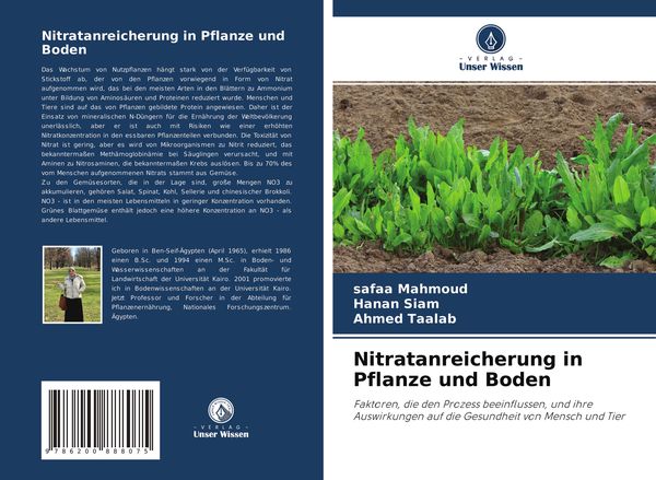Nitratanreicherung in Pflanze und Boden, Taschenbuch von Safaa Mahmoud , Hanan Siam , Ahmed Taalab, Verlag Unser Wissen, 9786200888075
