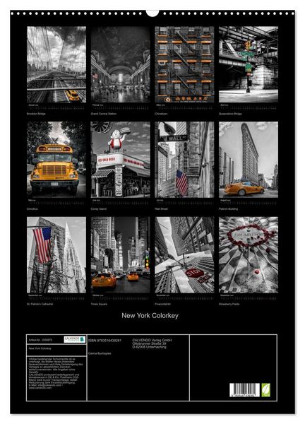 Produktbild: New York Colorkey (Wandkalender 2026 DIN A2 hoch), CALVENDO Monatskalender