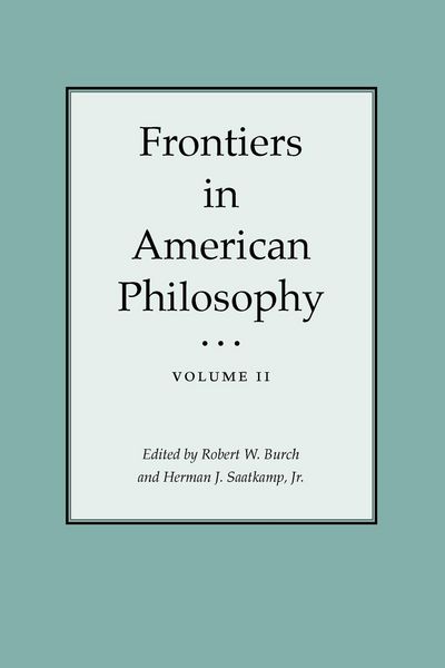 Produktbild: Frontiers in American Philosophy Volume II