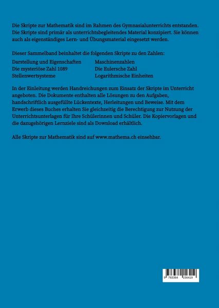 Produktbild: Skripte zur Mathematik - Zahlen
