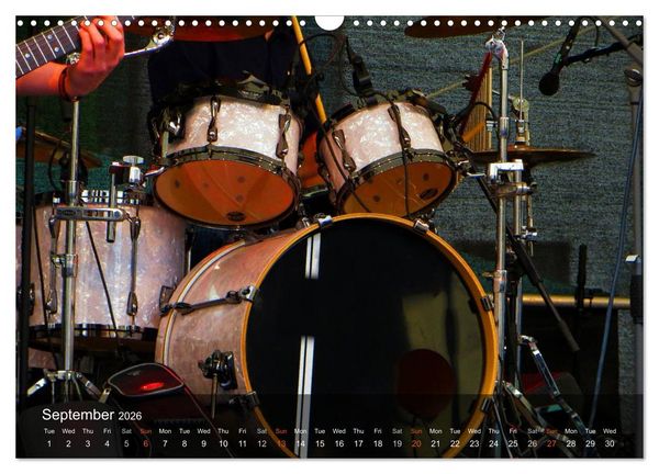 Produktbild: DRUMS ONSTAGE (Wall Calendar 2026 DIN A3 landscape), CALVENDO 12 Month Wall Calendar