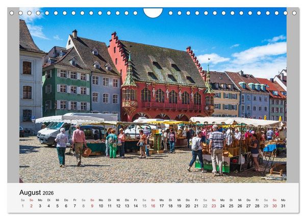 Produktbild: Freiburg im Breisgau. Malerische Stadt am Rande des Schwarzwaldes (Wandkalender 2026 DIN A4 quer), CALVENDO Monatskalender