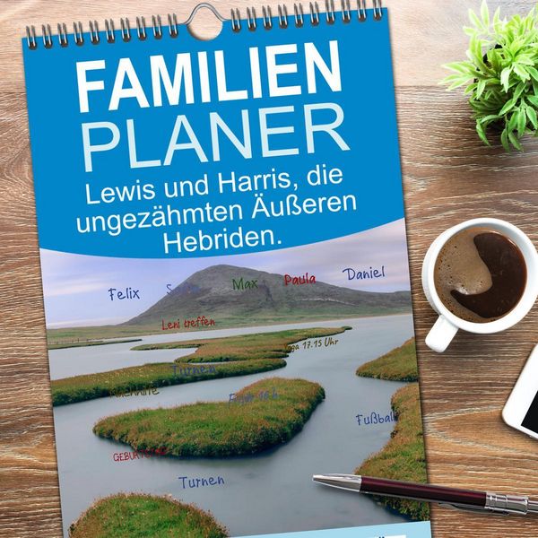Produktbild: Familienplaner 2026 - Lewis und Harris, die ungez&auml;hmten &Auml;u&szlig;eren Hebriden. mit 5 Spalten (Wandkalender, 21 x 45 cm) CALVENDO