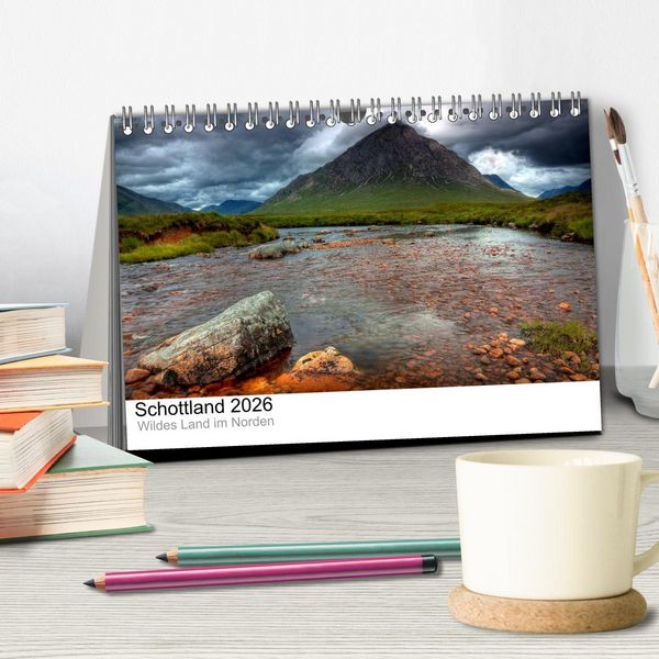Produktbild: Schottland 2026 - Wildes Land im Norden (Tischkalender 2026 DIN A5 quer), CALVENDO Monatskalender
