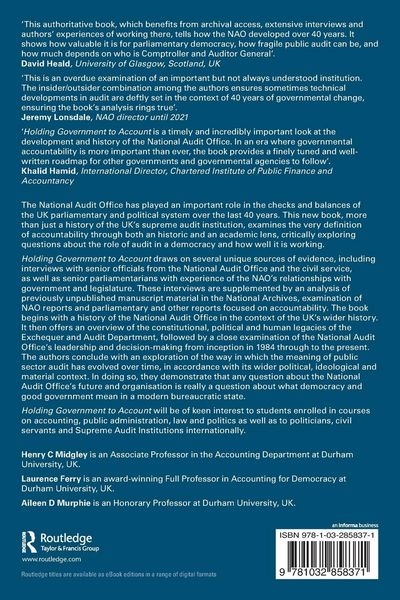 Produktbild: Holding Government to Account