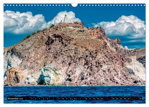 Produktbild: Santorini - Perle in der &Auml;gais (Wandkalender 2026 DIN A3 quer), CALVENDO Monatskalender