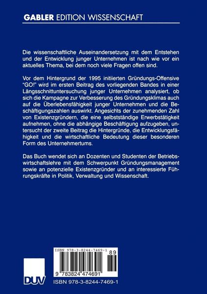 Produktbild: Neue Ergebnisse der Existenzgr&uuml;ndungsforschung
