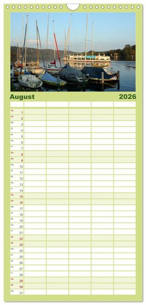 Produktbild: Familienplaner 2026 - Baldeneysee - Oase der Ruhe mit 5 Spalten (Wandkalender, 21 x 45 cm) CALVENDO
