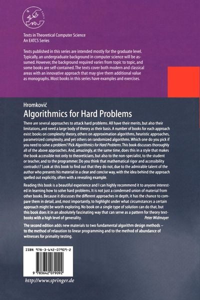 Produktbild: Algorithmics for Hard Problems