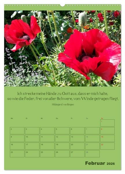 Produktbild: Erkenntnis und Weisheit - Hildegard von Bingen (Wandkalender 2026 DIN A2 hoch), CALVENDO Monatskalender