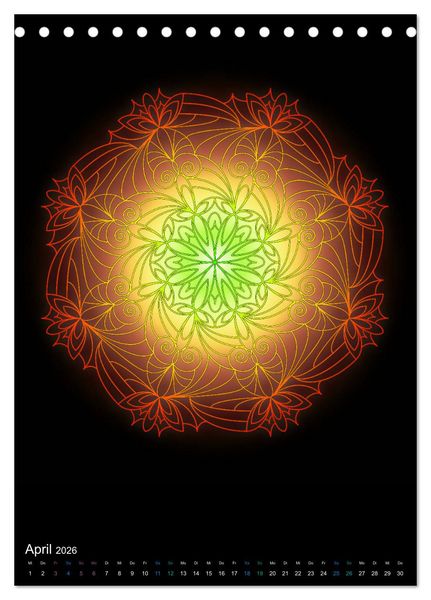Produktbild: Mandala-Kalender 2026 (Tischkalender 2026 DIN A5 hoch), CALVENDO Monatskalender