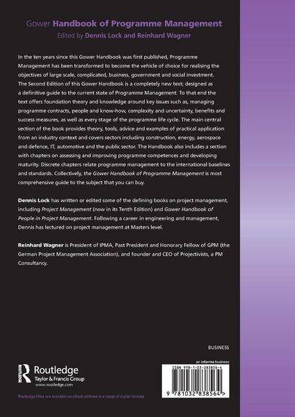 Produktbild: Gower Handbook of Programme Management