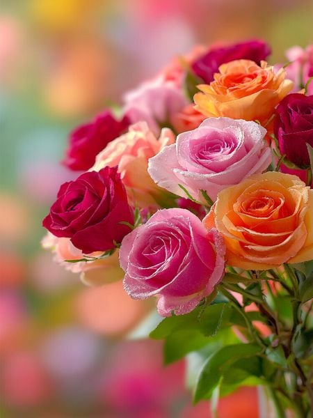 Produktbild: CALVENDO Puzzle Bunter Rosenstrau&szlig; in voller Bl&uuml;te | 1000 Teile Lege-Gr&ouml;&szlig;e 64x48cm Foto-Puzzle f&uuml;r gl&uuml;ckliche Stunden