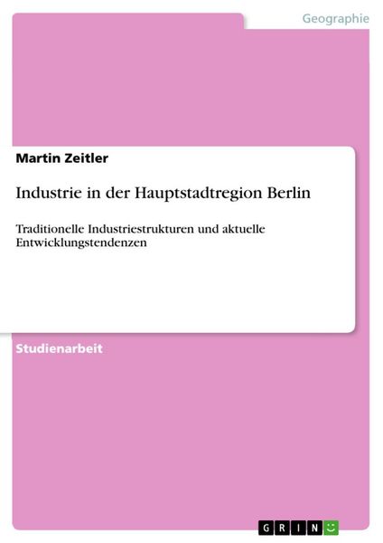 Produktbild: Industrie in der Hauptstadtregion Berlin