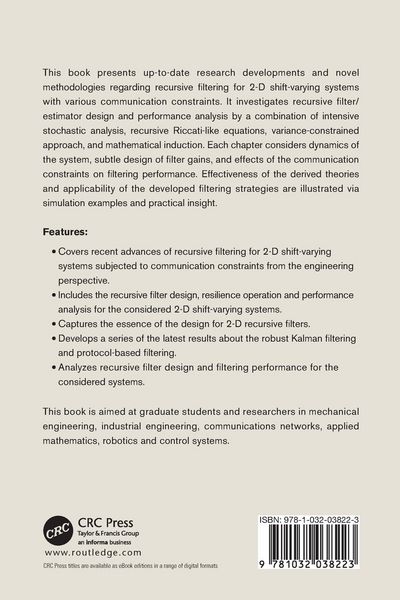 Produktbild: Recursive Filtering for 2-D Shift-Varying Systems with Communication Constraints