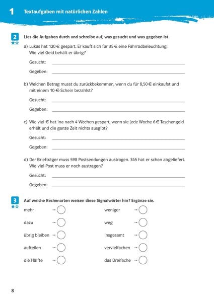 Produktbild: Klett 10-Minuten-Training Mathematik Textaufgaben 5. Klasse