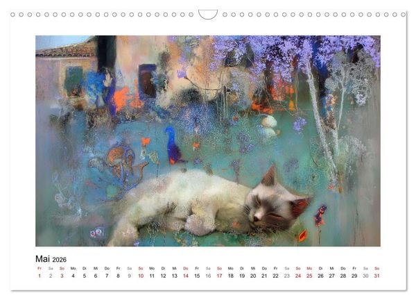 Produktbild: Das blau-violette Jahr (Wandkalender 2026 DIN A3 quer), CALVENDO Monatskalender