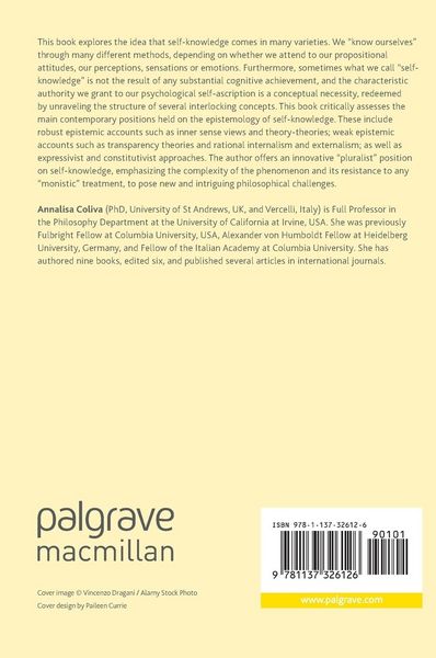 Produktbild: The Varieties of Self-Knowledge