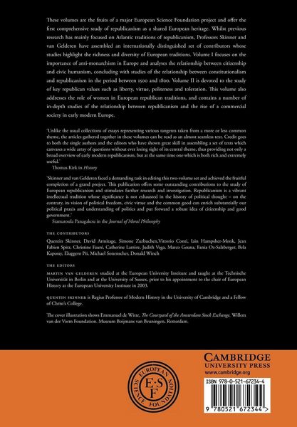 Produktbild: The Values of Republicanism in Early Modern Europe