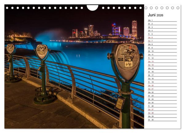 Produktbild: NIAGARAF&Auml;LLE Idyllische Impressionen bei Tag und Nacht (Wandkalender 2026 DIN A4 quer), CALVENDO Monatskalender