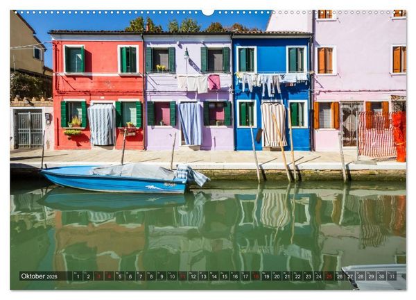 Produktbild: BURANO Charmante und farbenfrohe Insel (Wandkalender 2026 DIN A2 quer), CALVENDO Monatskalender