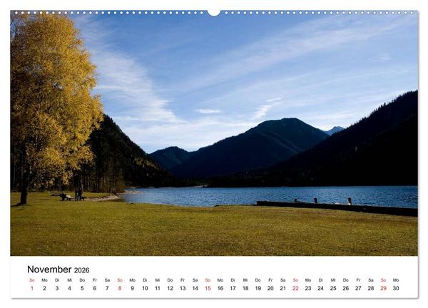 Produktbild: Berge und Seen rund um die Zugspitze (hochwertiger Premium Wandkalender 2026 DIN A2 quer), Kunstdruck in Hochglanz