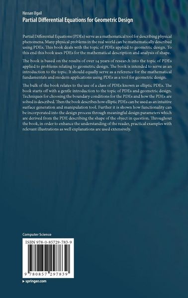 Produktbild: Partial Differential Equations for Geometric Design