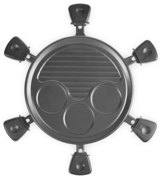 Produktbild: Tristar RA-2998 Raclette 6Pf&auml;nnchen, Antihaftbeschichtung, Kontrollleuchte Schwarz