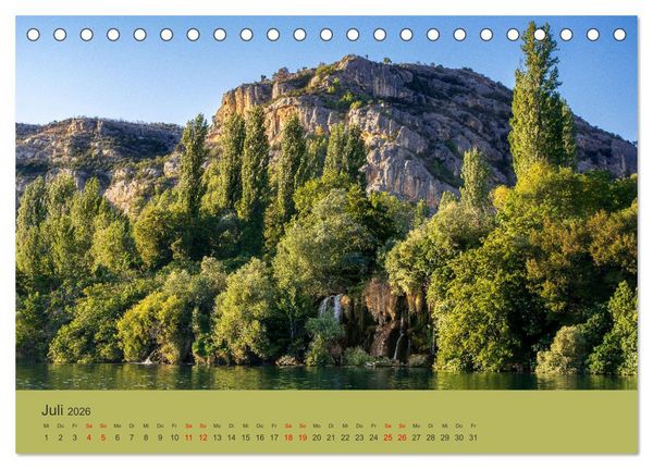 Produktbild: Nationalpark Krka - Wasser-Wunderwelt in Dalmatien (Tischkalender 2026 DIN A5 quer), CALVENDO Monatskalender
