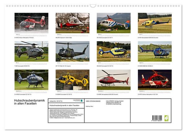 Produktbild: Hubschrauberdynamik in allen Facetten (Wandkalender 2027 DIN A2 quer), CALVENDO Monatskalender