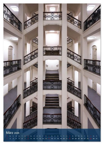 Produktbild: Treppenhauspoesie &ndash; Architektur im Aufstieg (Tischkalender 2026 DIN A5 hoch), CALVENDO Monatskalender