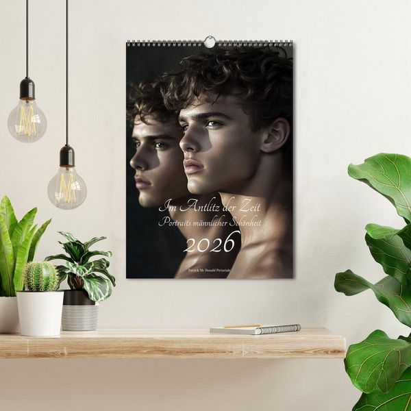 Produktbild: Im Antlitz der Zeit: Portr&auml;ts m&auml;nnlicher Sch&ouml;nheit (Wandkalender 2026 DIN A3 hoch), CALVENDO Monatskalender