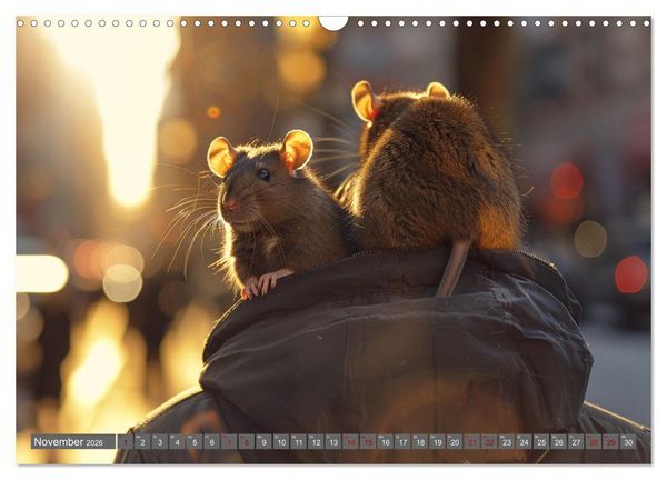 Produktbild: Mein bester Kumpel ist eine Ratte (Wandkalender 2026 DIN A3 quer), CALVENDO Monatskalender