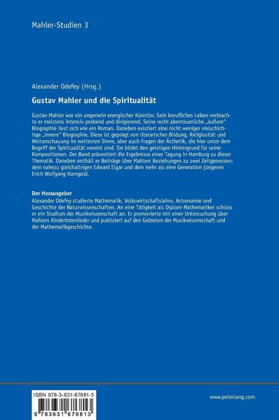 Produktbild: Gustav Mahler und die Spiritualit&auml;t