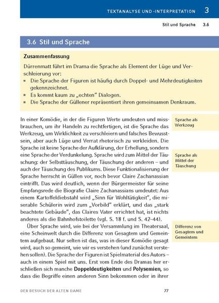 Produktbild: Der Besuch der alten Dame - Textanalyse und Interpretation