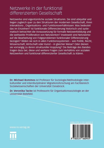 Produktbild: Netzwerke in der funktional differenzierten Gesellschaft
