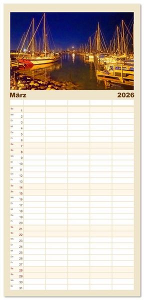 Produktbild: Familienplaner 2026 - Malm&ouml; in Schweden mit 5 Spalten (Wandkalender, 21 x 45 cm) CALVENDO