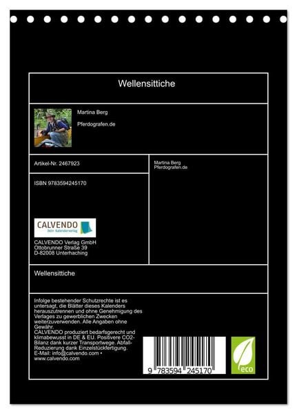 Produktbild: Wellensittiche (Tischkalender 2027 DIN A5 hoch), CALVENDO Monatskalender