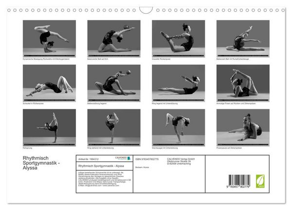 Produktbild: Rhythmisch Sportgymnastik - Alyssa (Wandkalender 2026 DIN A3 quer), CALVENDO Monatskalender