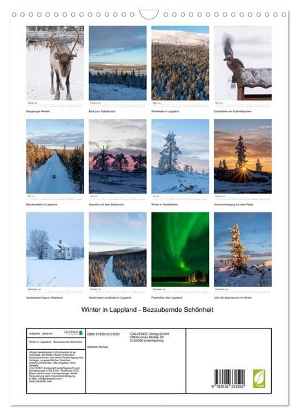 Produktbild: Winter in Lappland - Bezaubernde Sch&ouml;nheit (Wandkalender 2026 DIN A3 hoch), CALVENDO Monatskalender